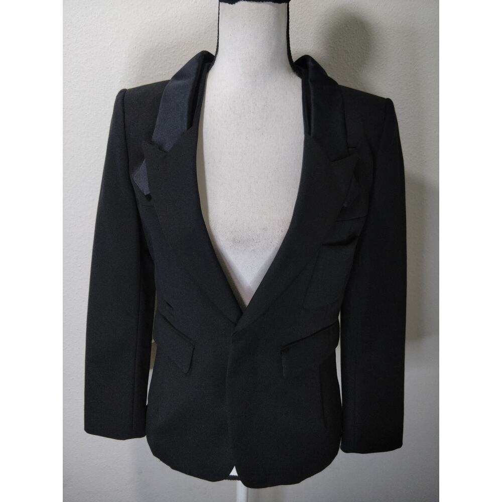 Undercover Labratories Co. Black Wool Silk Satin Tuxedo Collar Blazer Size S/M